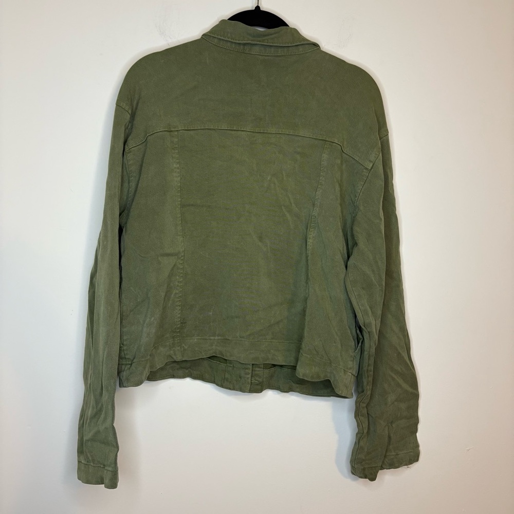 Cut Loose Army Green Button Down Jacket With Pockets NWT Size Small - Picture 2 of 6